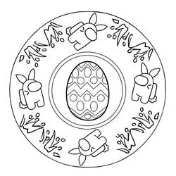 Dessin à colorier: Mandalas de Pâques (Mandalas) #175295 - Coloriages à Imprimer Gratuits