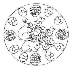 Dessin à colorier: Mandalas de Pâques (Mandalas) #175298 - Coloriages à Imprimer Gratuits