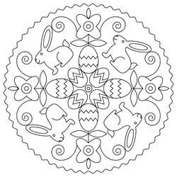 Dessin à colorier: Mandalas de Pâques (Mandalas) #175299 - Coloriages à Imprimer Gratuits