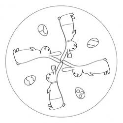 Dessin à colorier: Mandalas de Pâques (Mandalas) #175304 - Coloriages à Imprimer Gratuits