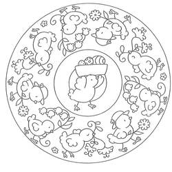 Dessin à colorier: Mandalas de Pâques (Mandalas) #175307 - Coloriages à Imprimer Gratuits