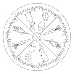 Dessin à colorier: Mandalas de Pâques (Mandalas) #175310 - Coloriages à Imprimer Gratuits