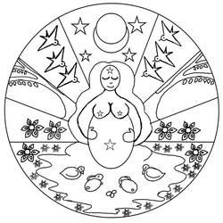 Dessin à colorier: Mandalas de Printemps (Mandalas) #175318 - Coloriages à Imprimer Gratuits