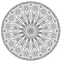 Dessin à colorier: Mandalas Difficile (Mandalas) #209903 - Coloriages à Imprimer Gratuits