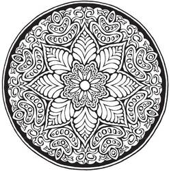 Dessin à colorier: Mandalas Difficile (Mandalas) #209906 - Coloriages à Imprimer Gratuits