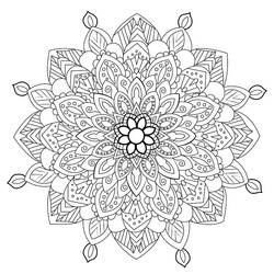 Dessin à colorier: Mandalas Difficile (Mandalas) #209907 - Coloriages à Imprimer Gratuits