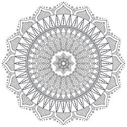 Dessin à colorier: Mandalas Difficile (Mandalas) #209911 - Coloriages à Imprimer Gratuits