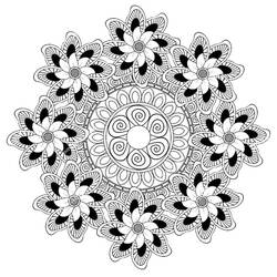 Dessin à colorier: Mandalas Difficile (Mandalas) #209913 - Coloriages à Imprimer Gratuits