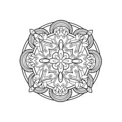 Dessin à colorier: Mandalas Difficile (Mandalas) #209915 - Coloriages à Imprimer Gratuits