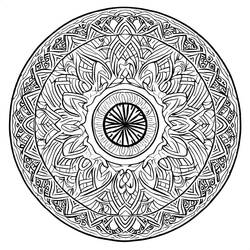 Dessin à colorier: Mandalas Difficile (Mandalas) #209918 - Coloriages à Imprimer Gratuits