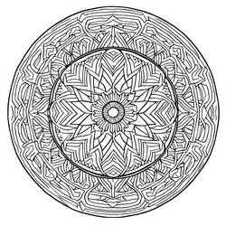 Dessin à colorier: Mandalas Difficile (Mandalas) #209921 - Coloriages à Imprimer Gratuits