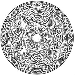 Dessin à colorier: Mandalas Difficile (Mandalas) #209922 - Coloriages à Imprimer Gratuits