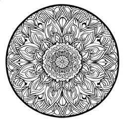 Dessin à colorier: Mandalas Difficile (Mandalas) #209923 - Coloriages à Imprimer Gratuits