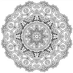 Dessin à colorier: Mandalas Difficile (Mandalas) #209927 - Coloriages à Imprimer Gratuits