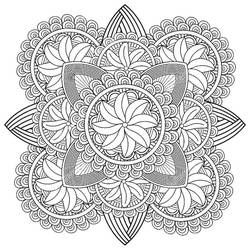 Dessin à colorier: Mandalas Difficile (Mandalas) #209928 - Coloriages à Imprimer Gratuits