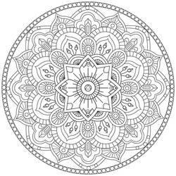 Dessin à colorier: Mandalas Difficile (Mandalas) #209930 - Coloriages à Imprimer Gratuits
