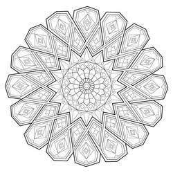 Dessin à colorier: Mandalas Difficile (Mandalas) #209931 - Coloriages à Imprimer Gratuits