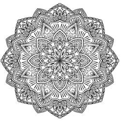 Dessin à colorier: Mandalas Difficile (Mandalas) #209934 - Coloriages à Imprimer Gratuits