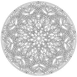 Dessin à colorier: Mandalas Difficile (Mandalas) #209936 - Coloriages à Imprimer Gratuits