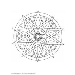 Dessin à colorier: Mandalas Étoile (Mandalas) #117949 - Coloriages à imprimer