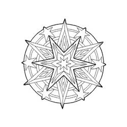 Dessin à colorier: Mandalas Étoile (Mandalas) #117953 - Coloriages à imprimer