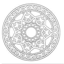 Dessin à colorier: Mandalas Étoile (Mandalas) #117959 - Coloriages à imprimer