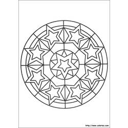 Dessin à colorier: Mandalas Étoile (Mandalas) #117964 - Coloriages à imprimer
