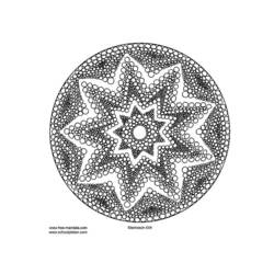 Dessin à colorier: Mandalas Étoile (Mandalas) #117969 - Coloriages à imprimer