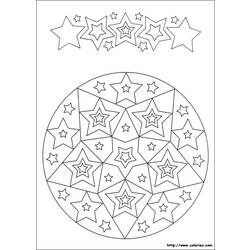 Dessin à colorier: Mandalas Étoile (Mandalas) #117978 - Coloriages à imprimer