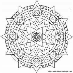 Dessin à colorier: Mandalas Étoile (Mandalas) #117992 - Coloriages à imprimer