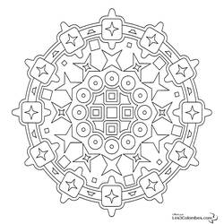 Dessin à colorier: Mandalas Étoile (Mandalas) #118018 - Coloriages à imprimer