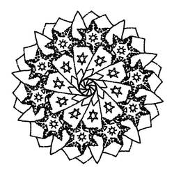 Dessin à colorier: Mandalas Étoile (Mandalas) #118025 - Coloriages à imprimer