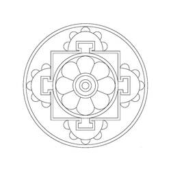 Dessin à colorier: Mandalas Faciles (Mandalas) #175434 - Coloriages à Imprimer Gratuits