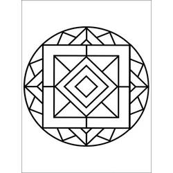 Dessin à colorier: Mandalas Faciles (Mandalas) #175438 - Coloriages à Imprimer Gratuits