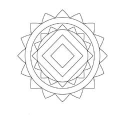 Dessin à colorier: Mandalas Faciles (Mandalas) #175440 - Coloriages à Imprimer Gratuits