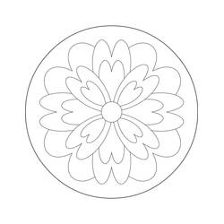 Dessin à colorier: Mandalas Faciles (Mandalas) #175446 - Coloriages à Imprimer Gratuits