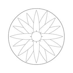 Dessin à colorier: Mandalas Faciles (Mandalas) #209874 - Coloriages à Imprimer Gratuits