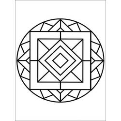 Dessin à colorier: Mandalas Faciles (Mandalas) #209875 - Coloriages à Imprimer Gratuits