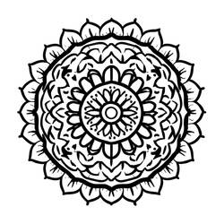 Dessin à colorier: Mandalas Faciles (Mandalas) #209876 - Coloriages à Imprimer Gratuits