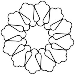Dessin à colorier: Mandalas Faciles (Mandalas) #209878 - Coloriages à Imprimer Gratuits