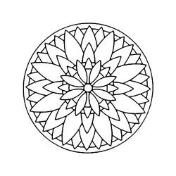 Dessin à colorier: Mandalas Faciles (Mandalas) #209882 - Coloriages à Imprimer Gratuits