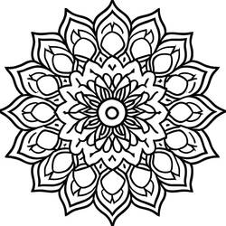 Dessin à colorier: Mandalas Faciles (Mandalas) #209898 - Coloriages à Imprimer Gratuits