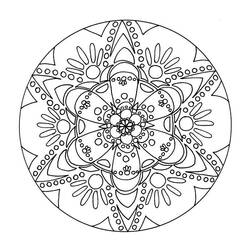 Dessin à colorier: Mandalas Fleurs (Mandalas) #117030 - Coloriages à imprimer
