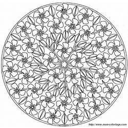 Dessin à colorier: Mandalas Fleurs (Mandalas) #117038 - Coloriages à Imprimer