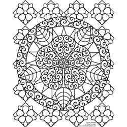 Dessin à colorier: Mandalas Fleurs (Mandalas) #117046 - Coloriages à imprimer