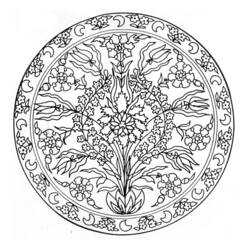Dessin à colorier: Mandalas Fleurs (Mandalas) #117047 - Coloriages à Imprimer