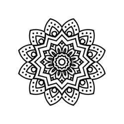 Dessin à colorier: Mandalas Fleurs (Mandalas) #117051 - Coloriages à imprimer