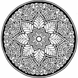 Dessin à colorier: Mandalas Fleurs (Mandalas) #117062 - Coloriages à Imprimer