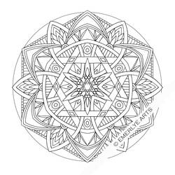 Dessin à colorier: Mandalas Fleurs (Mandalas) #117063 - Coloriages à imprimer