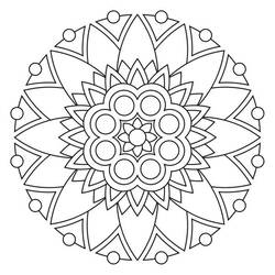 Dessin à colorier: Mandalas Fleurs (Mandalas) #117064 - Coloriages à imprimer